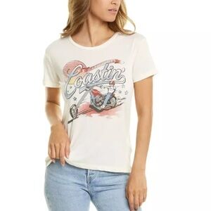 CHASER California Coastin’ Recycled Vintage T-Shirt in Au Lait Size S NEW